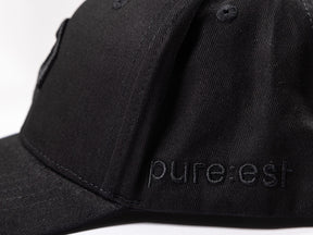 Pureest cap with embrodied logo - Black on black