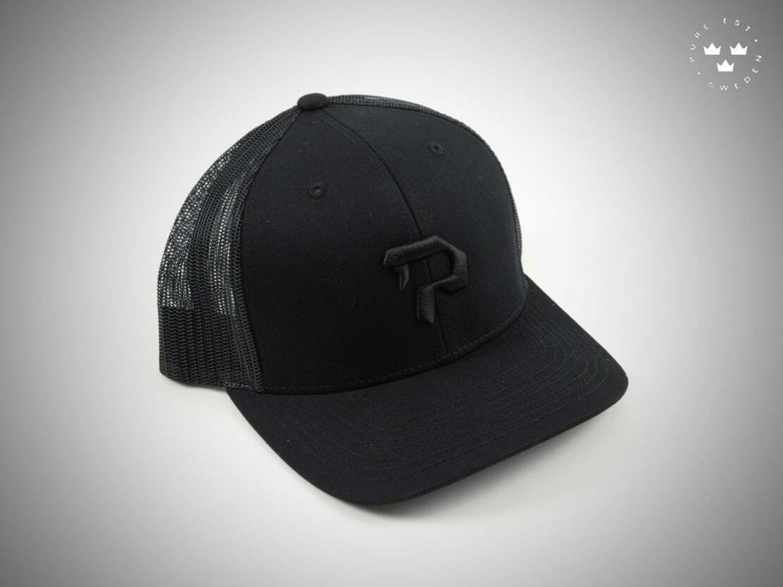 Pureest cap with embrodied logo - Black on black